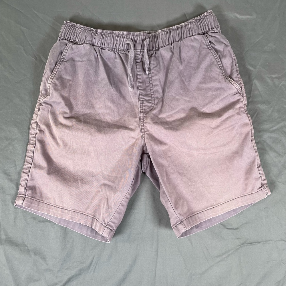 Katin Chino Shorts Men's Small Grey Elastic Waist Designer Preppy Golf Faded